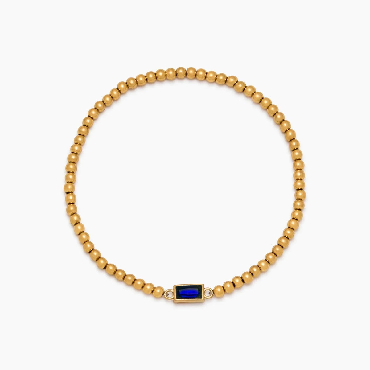 gold-beaded-birthstone-bracelet — Gold / Sep-Sapphire