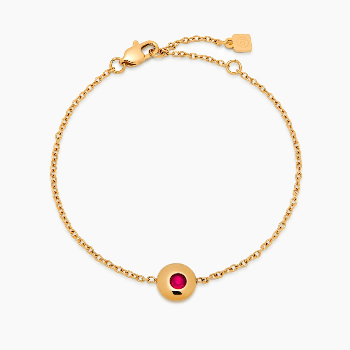 mini-birthstone-charm-bracelet — Gold / Jan-Garnet