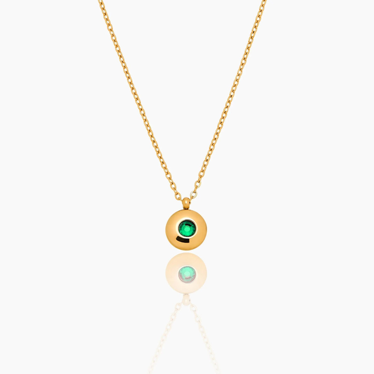 mini-birthstone-pendant-necklace — Gold / May-Emerald