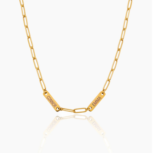 Paperclip Multi-Name Necklace