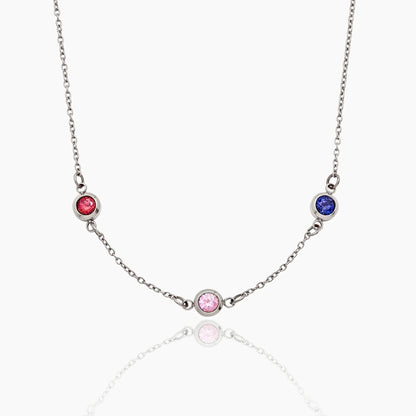 Personalized Multi-Birthstone Necklace