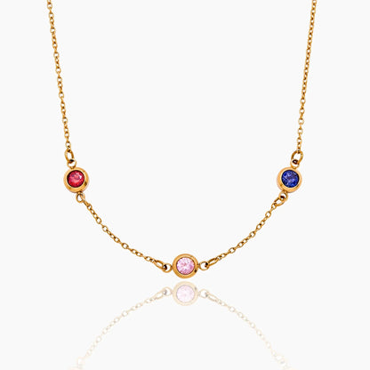 Personalized Multi-Birthstone Necklace